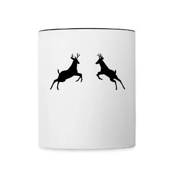 Hirsch fight - Contrasting Mug - white/black - Front