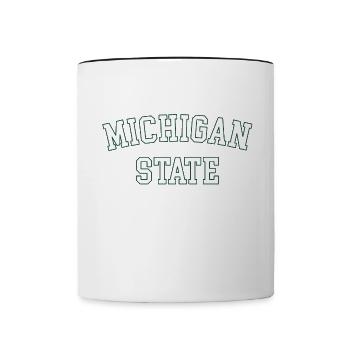 MSU Michigan State University - Tasse zweifarbig - Weiß/Schwarz - Vorne