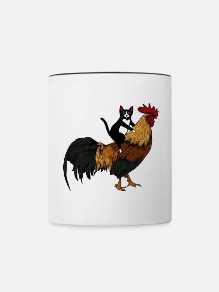 Farmer Agriculture Farmaholic Tractor Driver L - Contrasting Mug - white/black