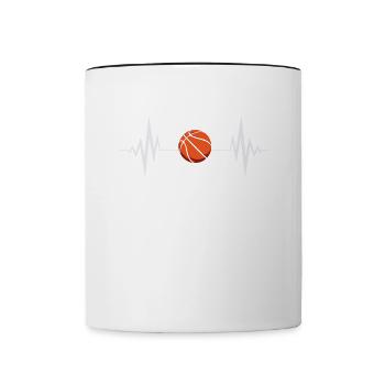 Basketball Spieler Basketballer Sprüche Geschenk - Tasse zweifarbig - Weiß/Schwarz - Vorne