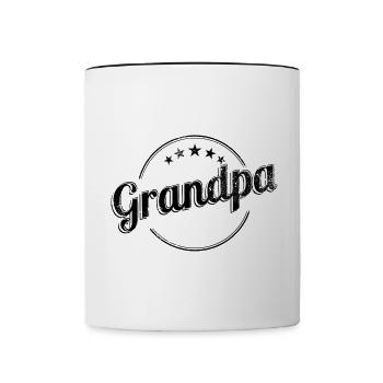 I'm Not Asleep I'm Resting My Eyes Grandpa - Contrasting Mug - white/black - Front