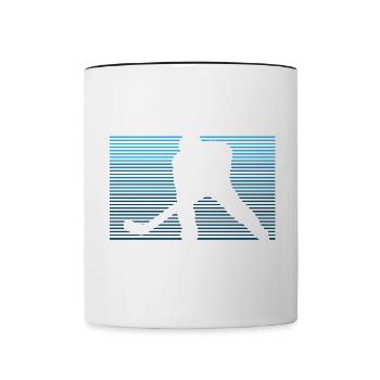 Torwart Lebensstil Eishockey Sport Hockeyspieler - Tasse zweifarbig - Weiß/Schwarz - Vorne