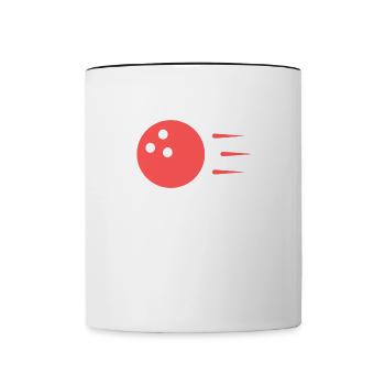 Bowling Dictons Bowling Bowler Skittles Cadeau - Mug contrasté - blanc/noir - Devant