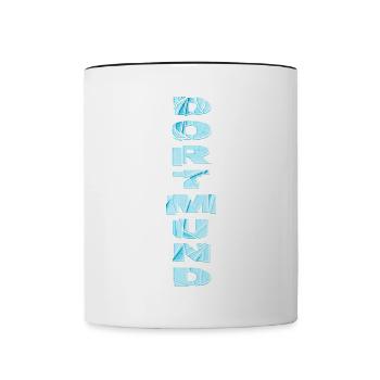 Dortmund Deutschland Stadt Schrift Skyline Heimat - Tasse zweifarbig - Weiß/Schwarz - Vorne