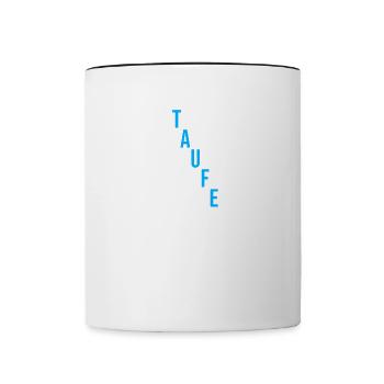 taufe taufen jesus christ evangelisch katholisch - Tasse zweifarbig - Weiß/Schwarz - Vorne