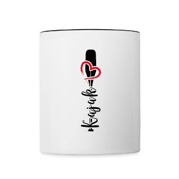 Kayak Kayak Tour Pagayer Kayak Love - Mug contrasté - blanc/noir - Devant