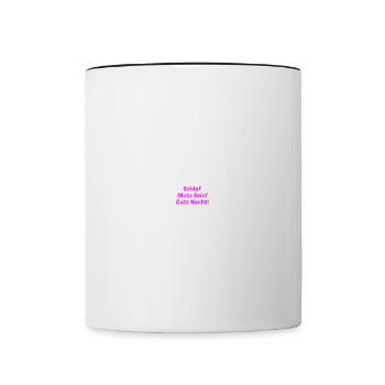 Schlafen Langschläfer Schlaf Morgenmuffel - Tasse zweifarbig - Weiß/Schwarz - Vorne