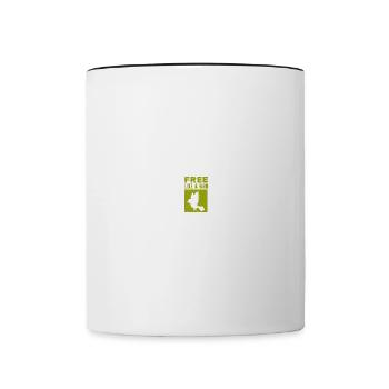 Vogel - Fliegen - Naturschutz Tierfreund - Zoo - Tasse zweifarbig - Weiß/Schwarz - Vorne