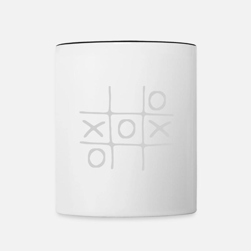 Tic Tac Toe - Mug contrasté - blanc/noir