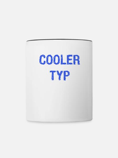 Cooler Typ - Tasse zweifarbig - Weiß/Schwarz