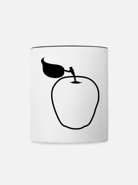 Forscher und ihre Erfindungen: Newton's Apfel - Contrasting Mug - white/black