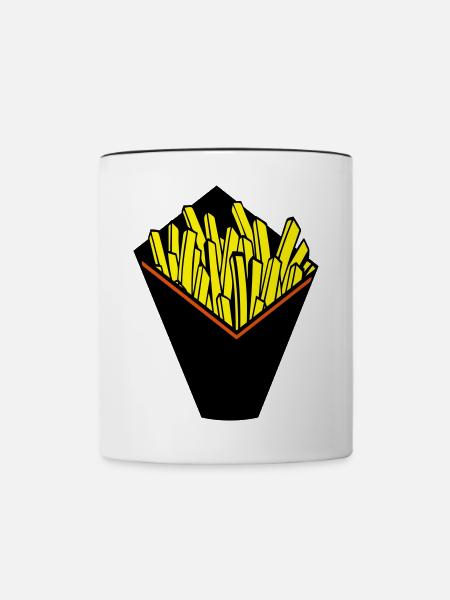 POMMES FRITES HORN - Tasse zweifarbig - Weiß/Schwarz