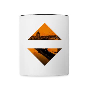 Toulouse Frankreich Stadt Skyline Heimat Liebe - Tasse zweifarbig - Weiß/Schwarz - Vorne