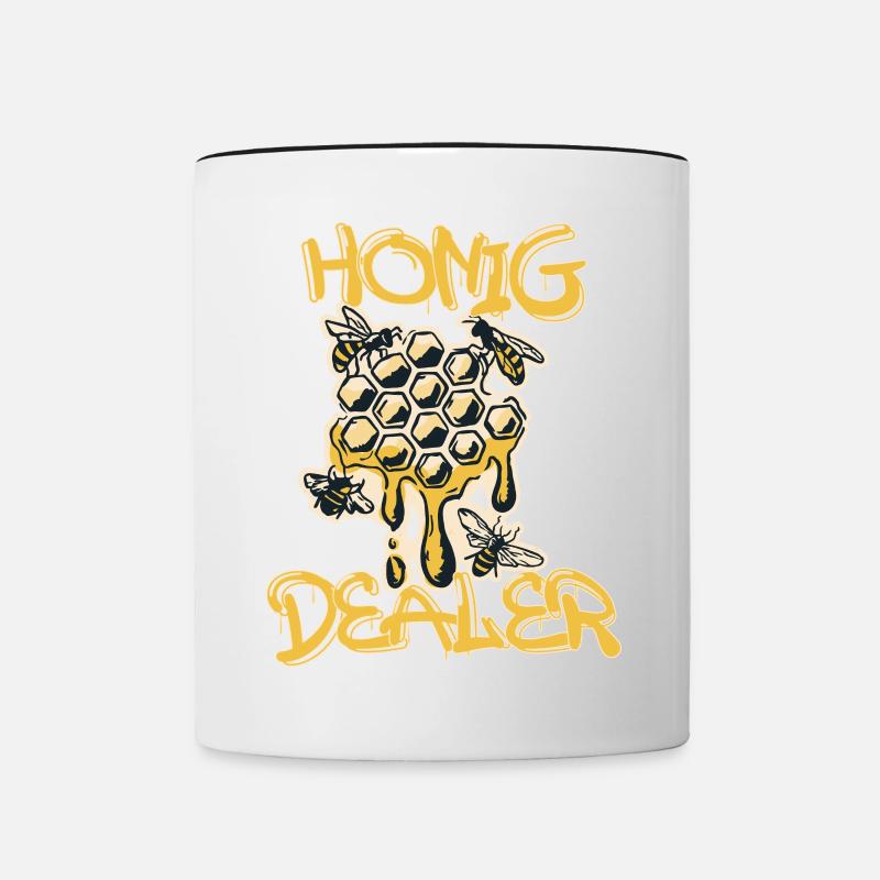 Marchand de miel - Mug contrasté - blanc/noir
