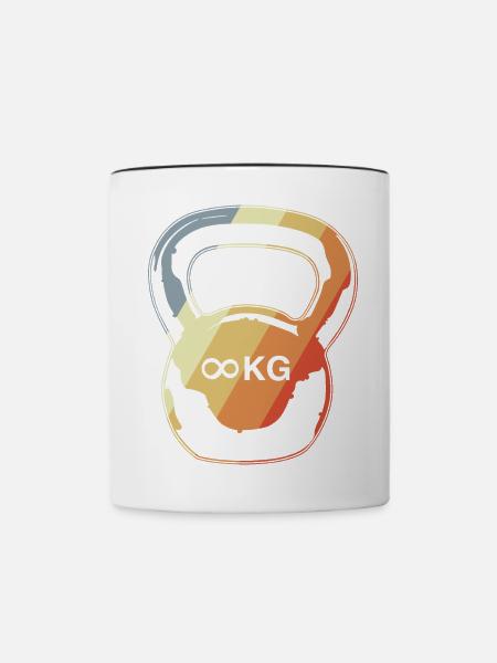 Kugelhantel - Tasse zweifarbig - Weiß/Schwarz