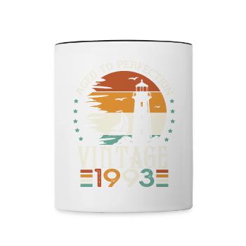 1993 Geburtstag 30 Jahre 1993 Hemd - Tasse zweifarbig - Weiß/Schwarz - Vorne