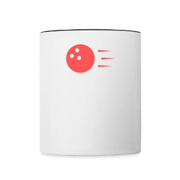 Bowling Dictons Bowling Bowler Skittles Cadeau - Mug contrasté - blanc/noir - Devant