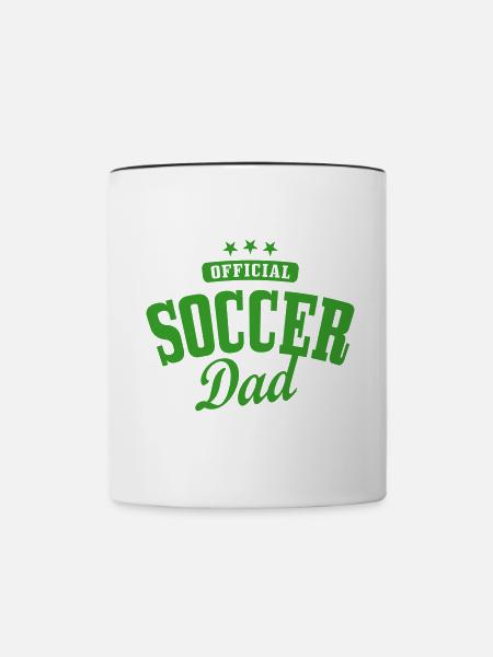 soccer dad - Tasse zweifarbig - Weiß/Schwarz