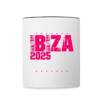 L’équipe d’Ibiza 2025 - Mug contrasté - blanc/noir - Devant