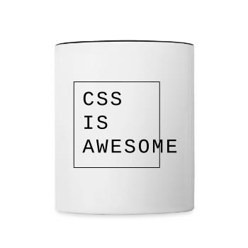 css est génial webdesign - Mug contrasté - blanc/noir - Devant