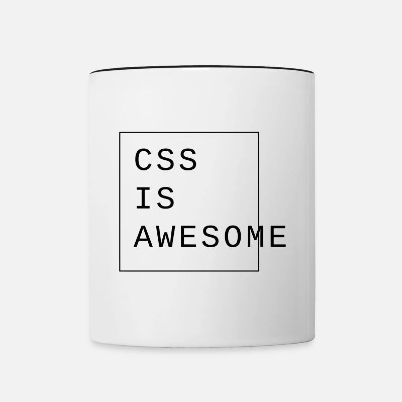 css is awesome Webdesign - Tasse zweifarbig - Weiß/Schwarz