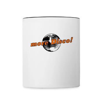 plus de discothèque! - Mug contrasté - blanc/noir - Devant