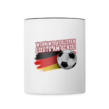 Si nous perdons, c’est à l’arbitre – le football - Mug contrasté - blanc/noir - Devant