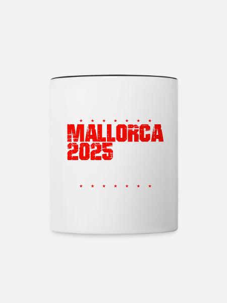 Mallorca 2025 Team - Tasse zweifarbig - Weiß/Schwarz