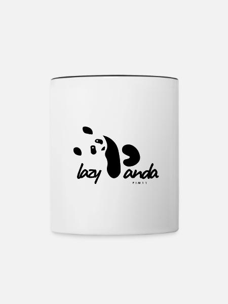 Lazy Panda - Tasse zweifarbig - Weiß/Schwarz