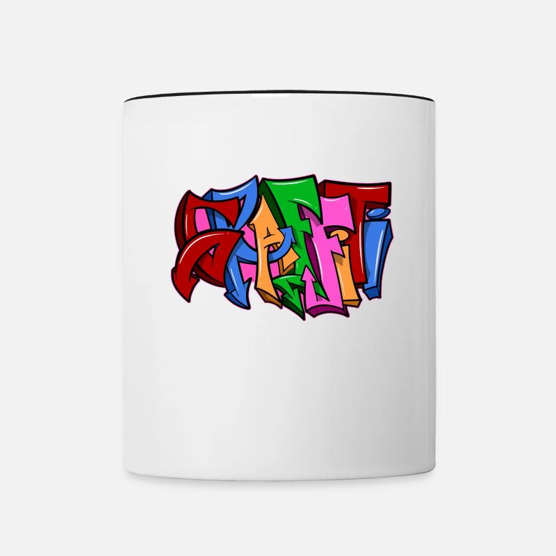 graffiti - Mug contrasté - blanc/noir