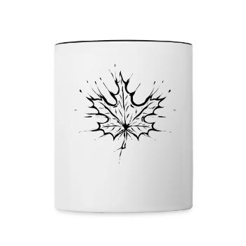 Maple Leaf - Contrasting Mug - white/black - Front