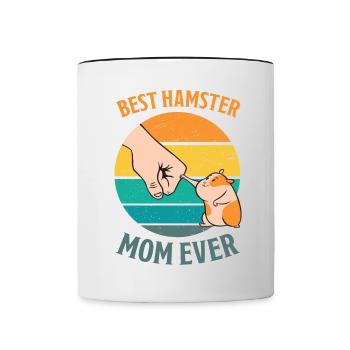 Hamster Saying Funny Mama Fun Rodent Gift - Contrasting Mug - white/black - Front