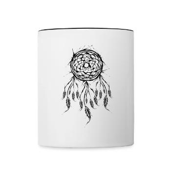Dream Catcher - Contrasting Mug - white/black - Front