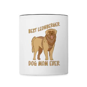 Leonberger Mom Dog Fun Saying Leonberger Gift - Contrasting Mug - white/black - Front
