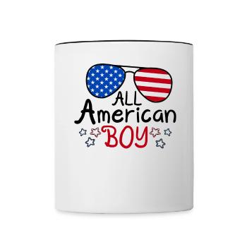 All American Boy - Mug contrasté - blanc/noir - Devant