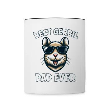 Gerbil Saying Gerbil Dad Funny Gerbil Gift - Contrasting Mug - white/black - Front