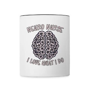 Neuro Nurse Nurse Neurology Gift - Contrasting Mug - white/black - Front