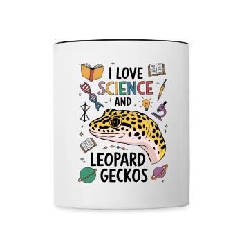 Leopard Gecko Saying Student Leopard Gecko Gift - Contrasting Mug - white/black - Front