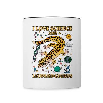 Leopard Gecko Saying Student Leopard Gecko Gift - Contrasting Mug - white/black - Front