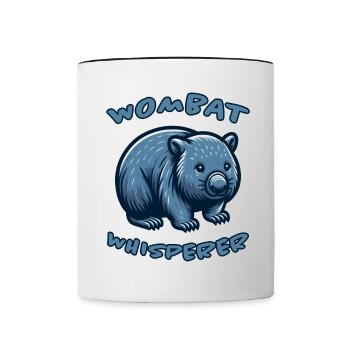 Wombat Spruch Australien Lustiges Wombats Geschenk - Tasse zweifarbig - Weiß/Schwarz - Vorne