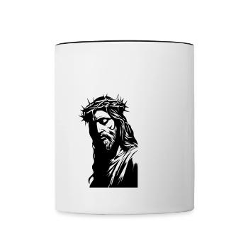 Jesus - Believe: Strong faith design - Contrasting Mug - white/black - Front
