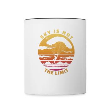 Le ciel n’est pas la limite – Parapente - Mug contrasté - blanc/noir - Devant