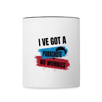 Solitude Up in the Sky – Paragliding - Contrasting Mug - white/black - Front