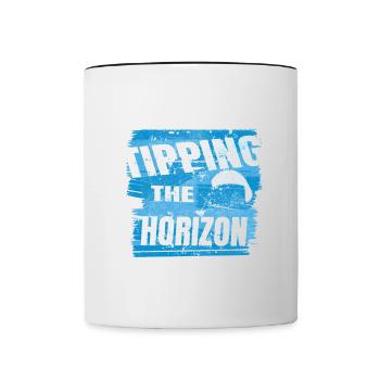Tipping the Horizon – Paragliding Adventure - Contrasting Mug - white/black - Front