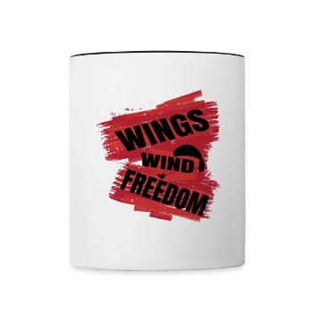 Ailes, vent, liberté – Paragliding Spirit - Mug contrasté - blanc/noir - Devant