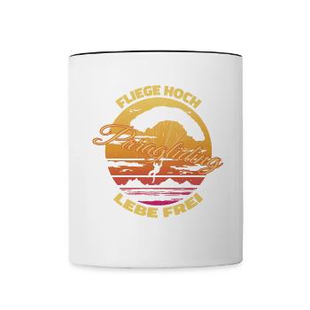 Fly high, live free - Contrasting Mug - white/black - Front
