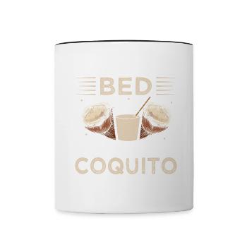 Can't Get Out of My Bed, Send Help or Coquito - Contrasting Mug - white/black - Front