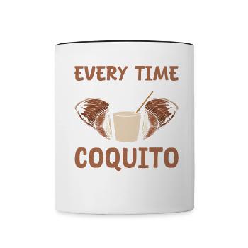Chaque fois c’est l’heure de Coquito - Mug contrasté - blanc/noir - Devant
