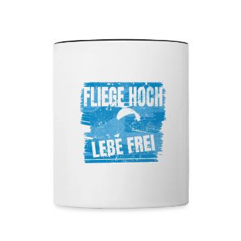 Fliege hoch, lebe frei – Weini's Wilderness - Tasse zweifarbig - Weiß/Schwarz - Vorne