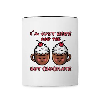 Cacao Dicton Chocolat Chaud Fun Cacao Cadeau - Mug contrasté - blanc/noir - Devant